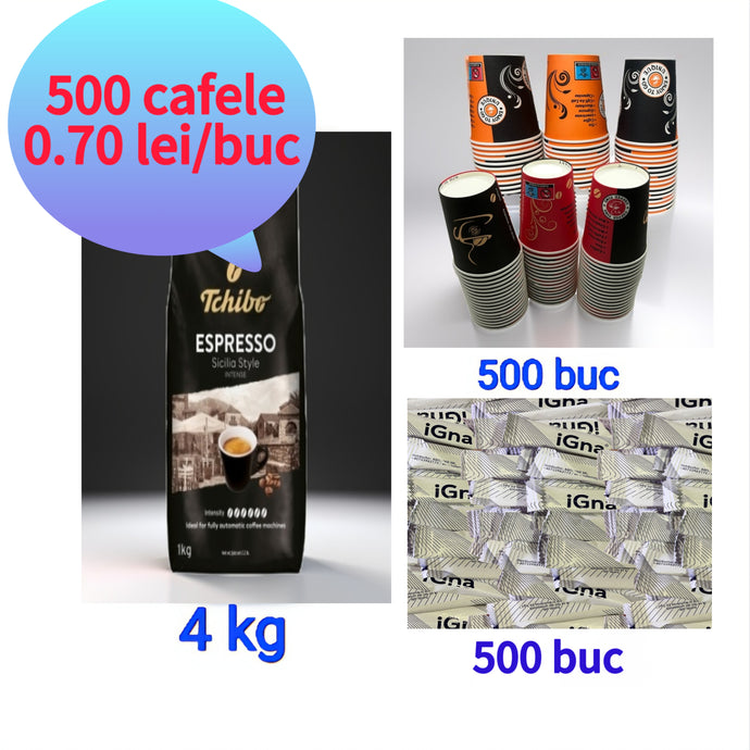 CHIT TCHIBO 500 CAFELE ( 0.70 RON/CAFEA )