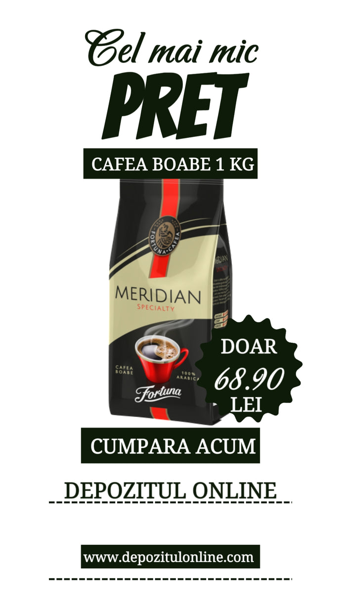 Cafea boabe Fortuna Meridian Speciality 100% Arabica, 1 Kg