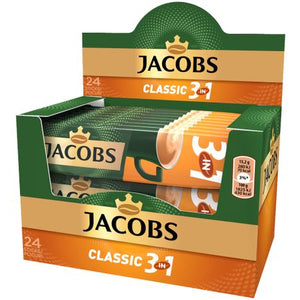 Cafea instant, Jacobs 3 in 1 Clasic, 15.2 g x 24 plicuri