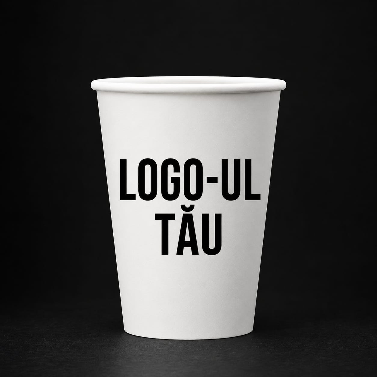Pahar alb premium cu logo-ul tau
